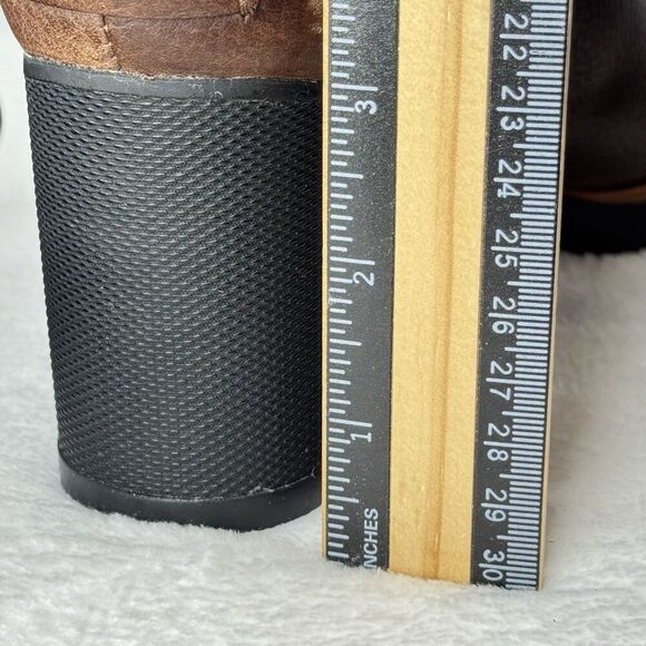 Sorel Sz 10 Womens Danica Boot Waterproof Brown Leather Block Heel Lug Bootie - Picture 13 of 14